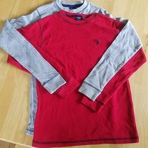 Bundle of 2 Big Boys 14/16 Thermal Polo Shirts